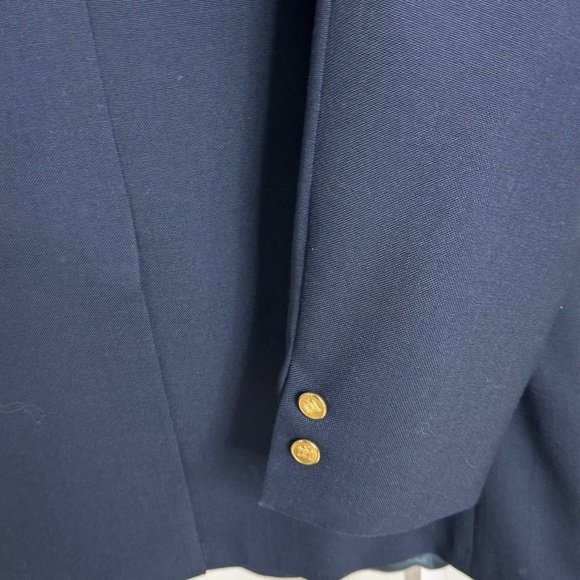 Vintage 70s Brooks Brothers Brooksgate Navy Blue Sport Coat Blazer Size 43 R - Picture 4 of 16